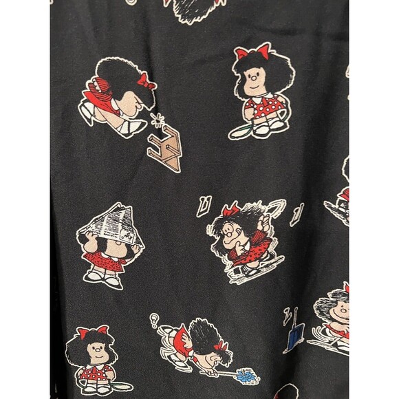 Ottod'Ame Wrap Skirt Sz USA 6 MAFALDA Anthropologie Italy Anime pop art New - Picture 2 of 7